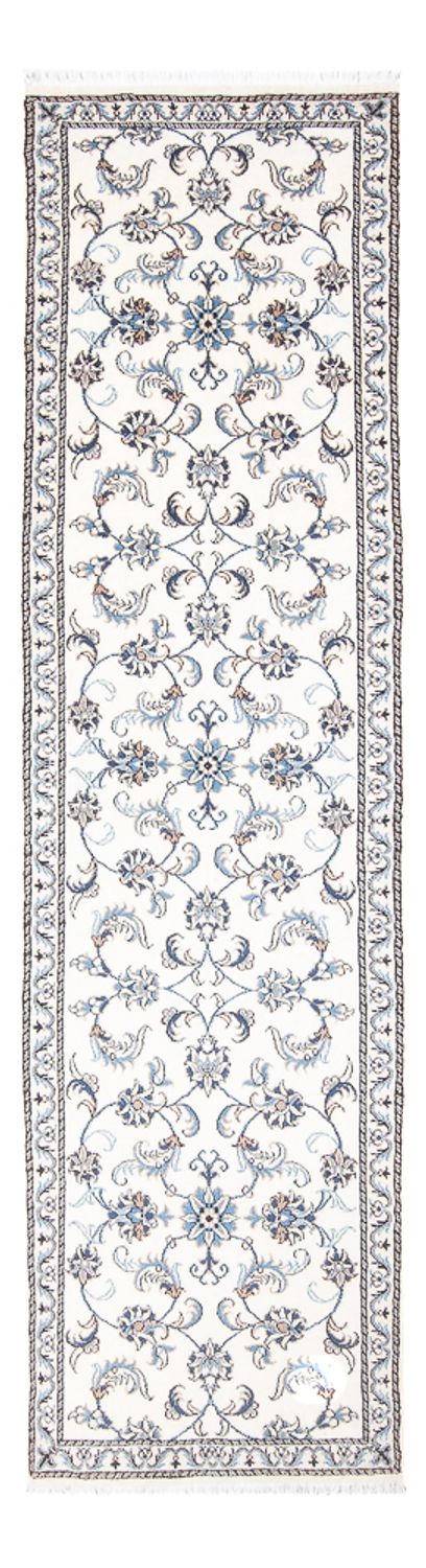 Tapis de couloir Tapis persan - Nain - 288 x 78 cm - argent
