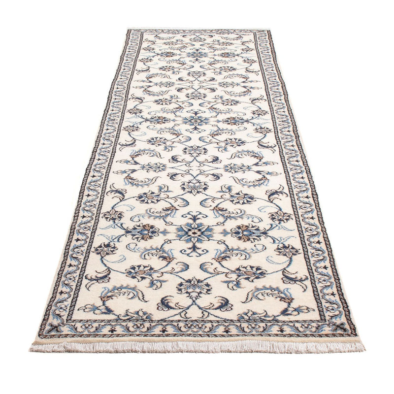 Tapis de couloir Tapis persan - Nain - 288 x 78 cm - argent