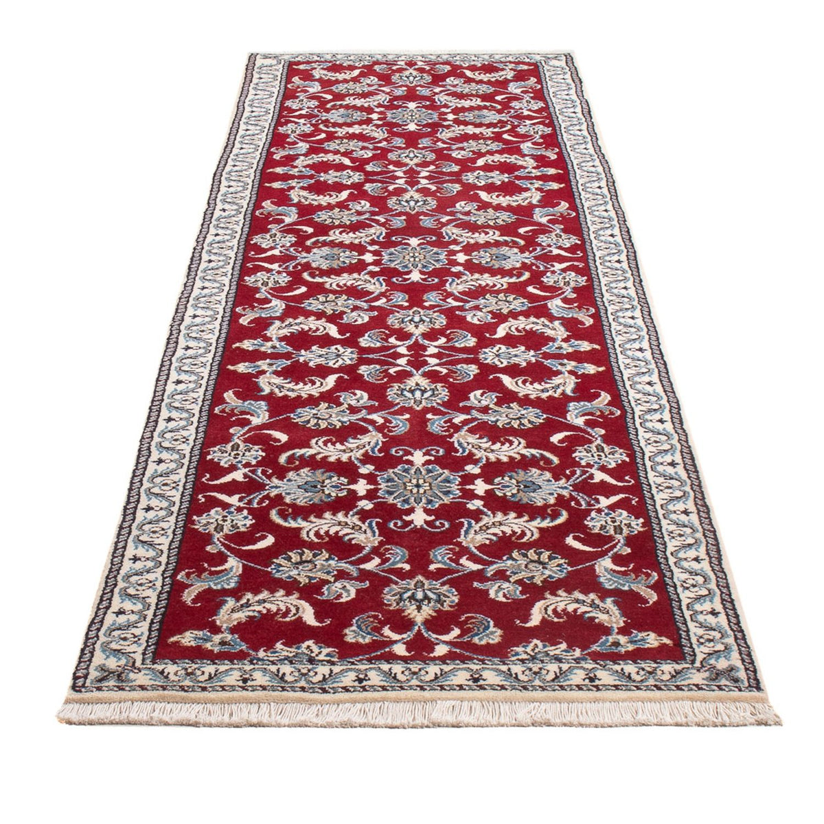 Tapis de couloir Tapis persan - Nain - 285 x 80 cm - rouge