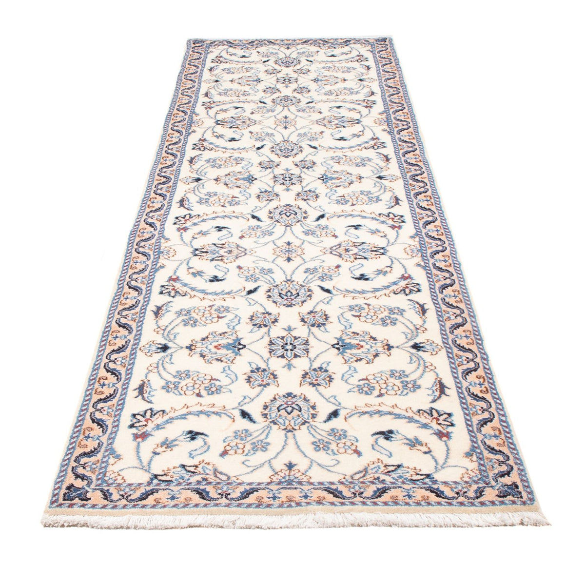 Tapis de couloir Tapis persan - Nain - 292 x 81 cm - argent