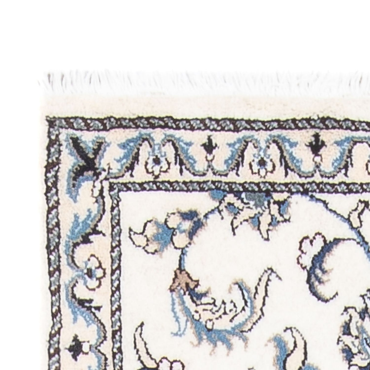 Tapis de couloir Tapis persan - Nain - 286 x 77 cm - argent