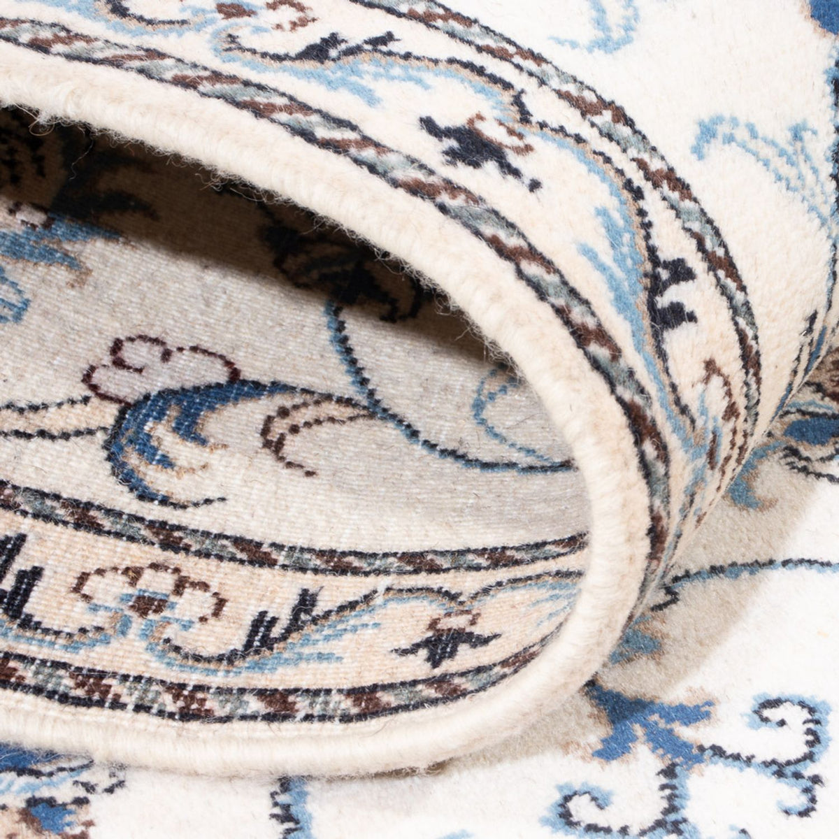 Tapis de couloir Tapis persan - Nain - 286 x 77 cm - argent