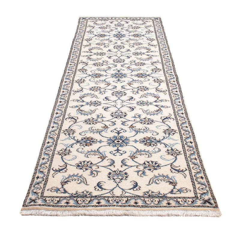 Tapis de couloir Tapis persan - Nain - 286 x 77 cm - argent