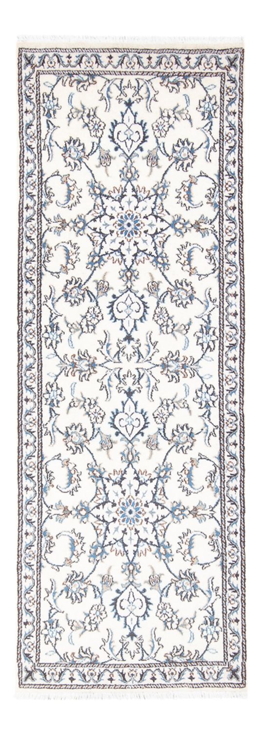 Tapis de couloir Tapis persan - Nain - 215 x 77 cm - argent