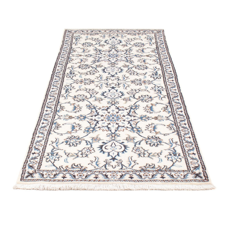 Tapis de couloir Tapis persan - Nain - 215 x 77 cm - argent