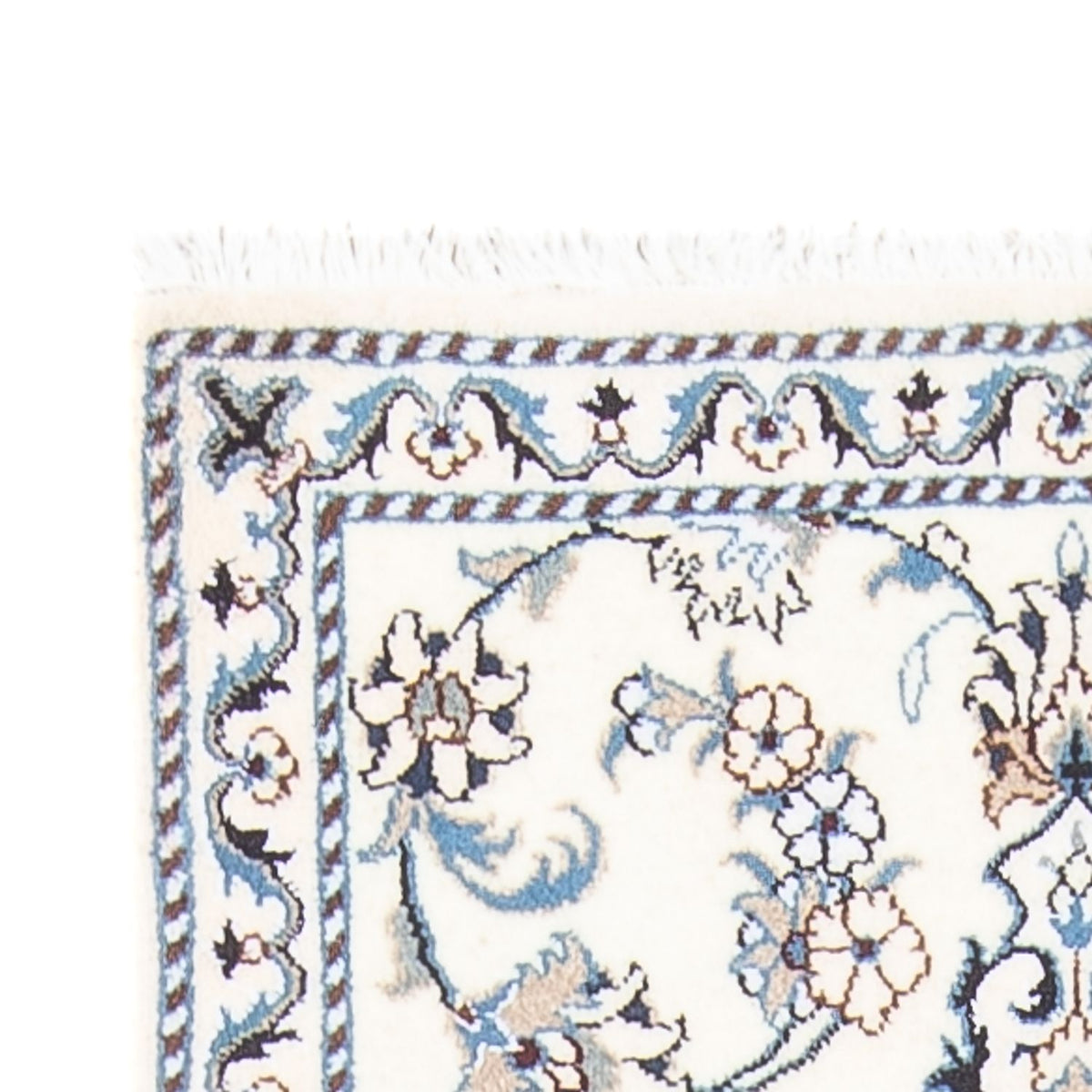 Tapis de couloir Tapis persan - Nain - 194 x 80 cm - argent