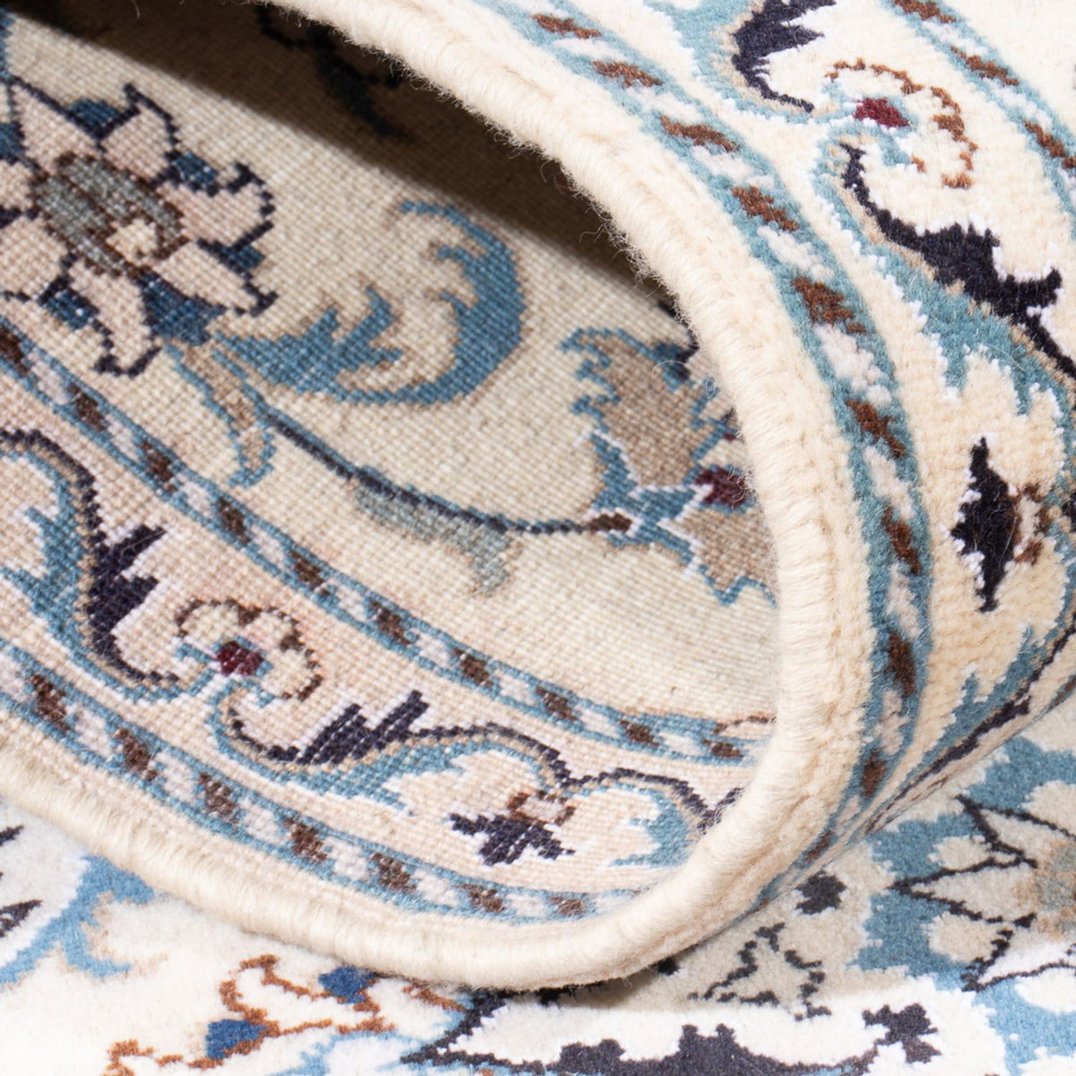 Tapis de couloir Tapis persan - Nain - 194 x 80 cm - argent