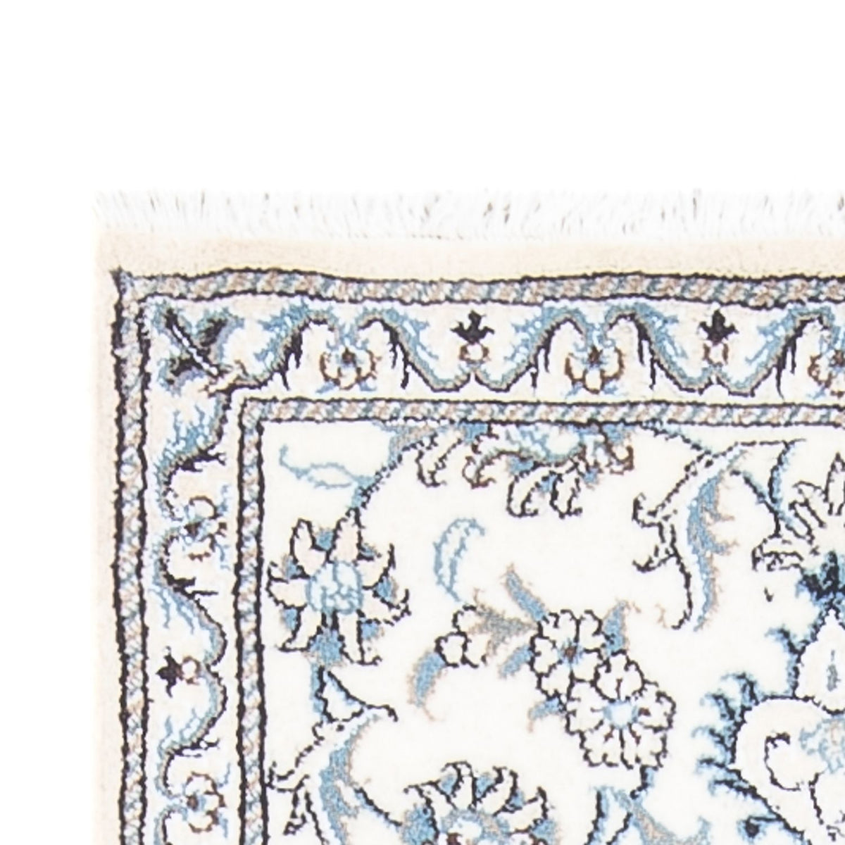 Tapis de couloir Tapis persan - Nain - 197 x 75 cm - argent