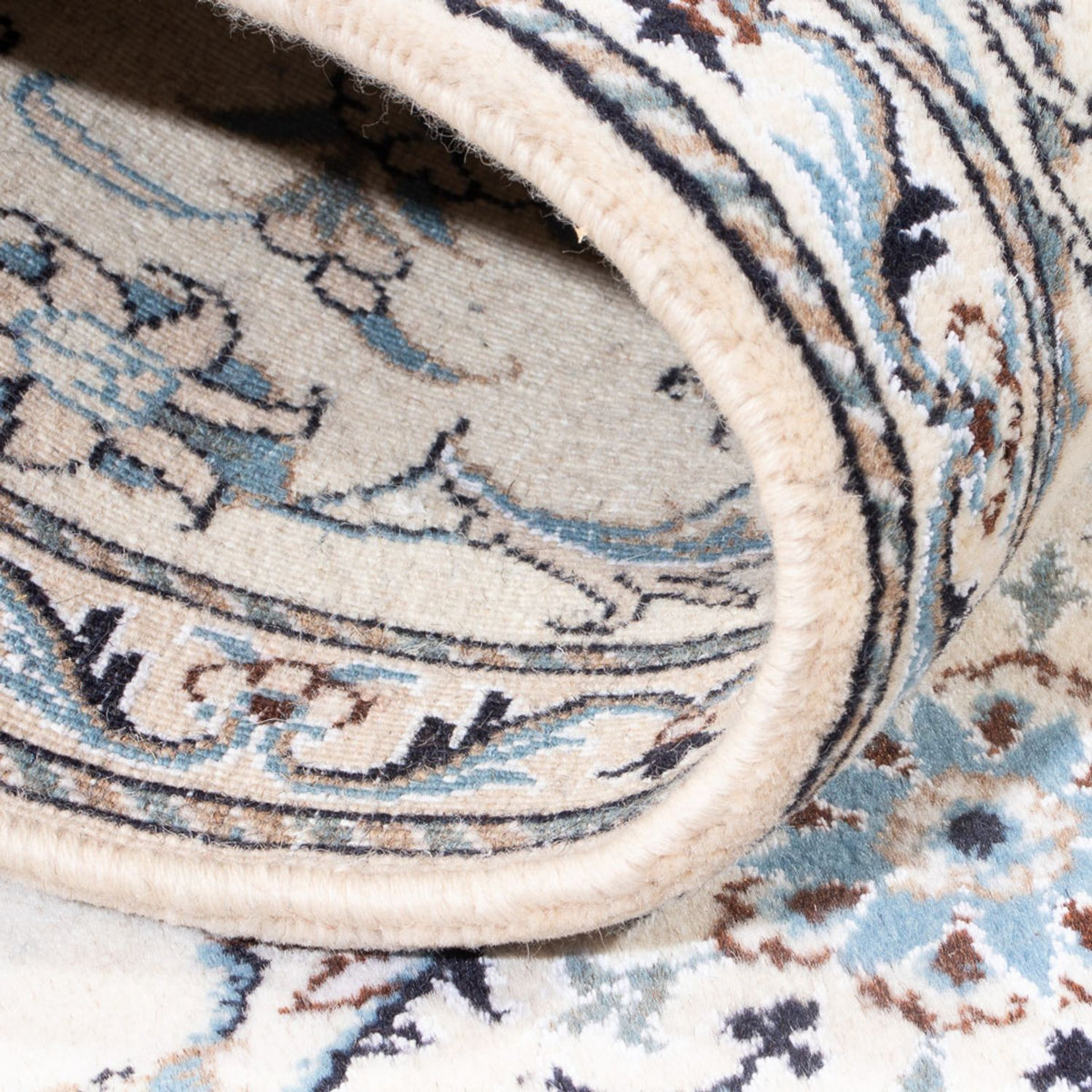 Tapis de couloir Tapis persan - Nain - 197 x 75 cm - argent