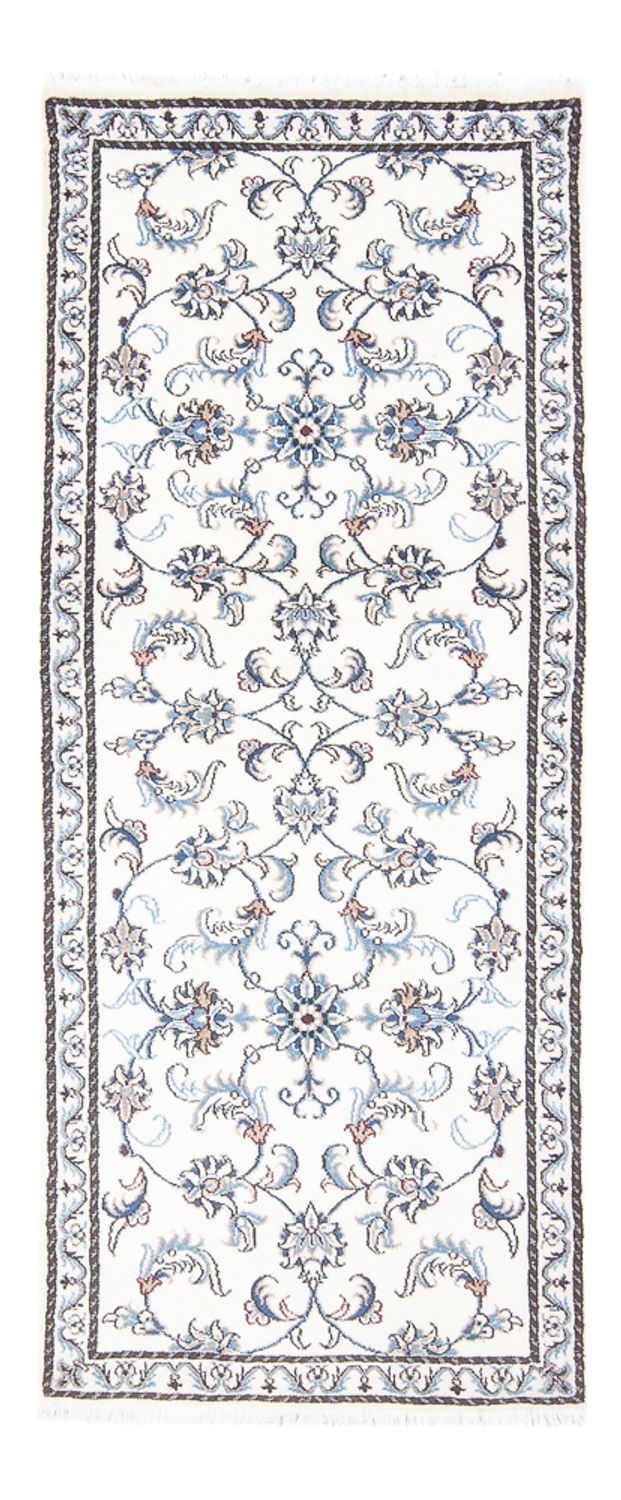 Tapis de couloir Tapis persan - Nain - 195 x 77 cm - argent