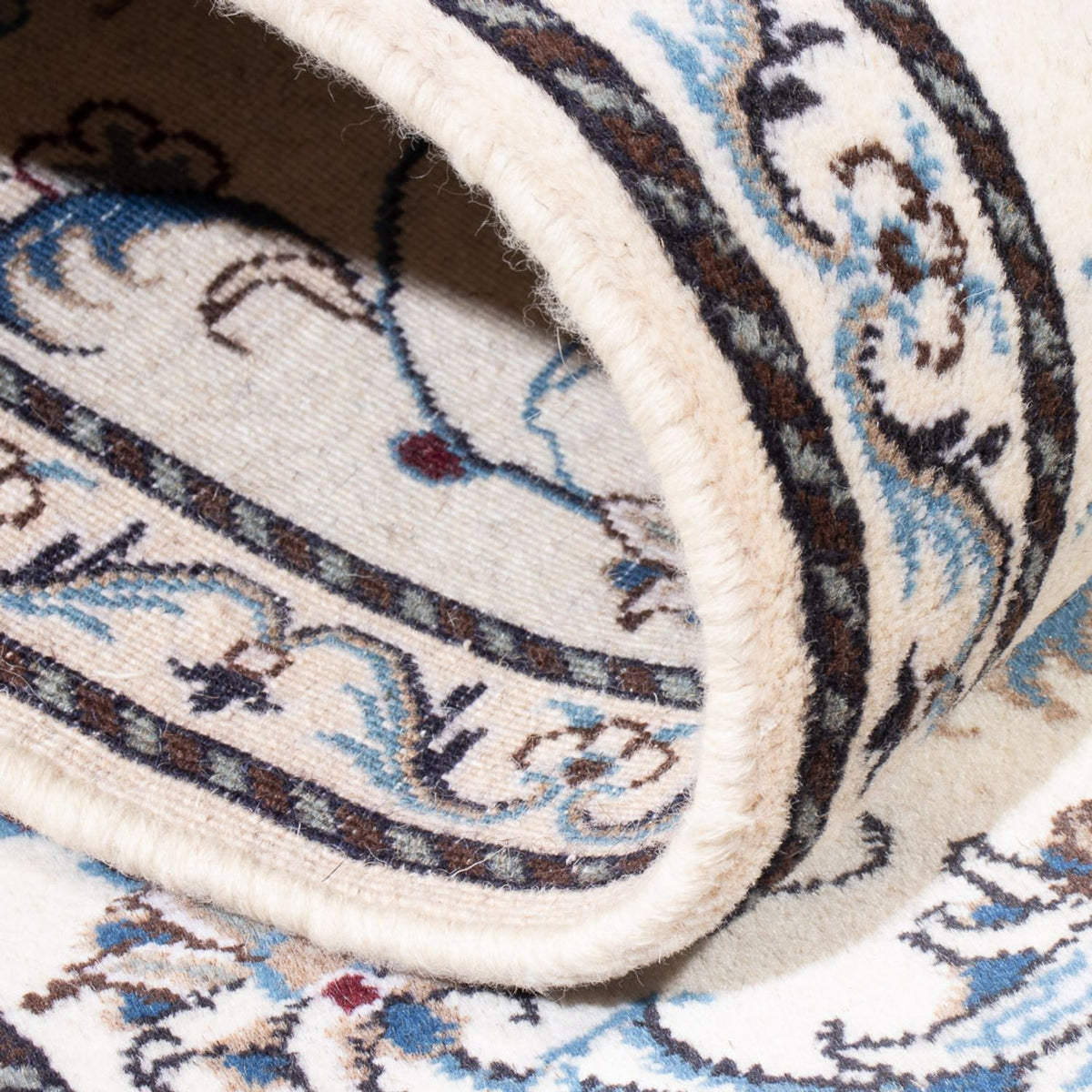 Tapis de couloir Tapis persan - Nain - 195 x 77 cm - argent