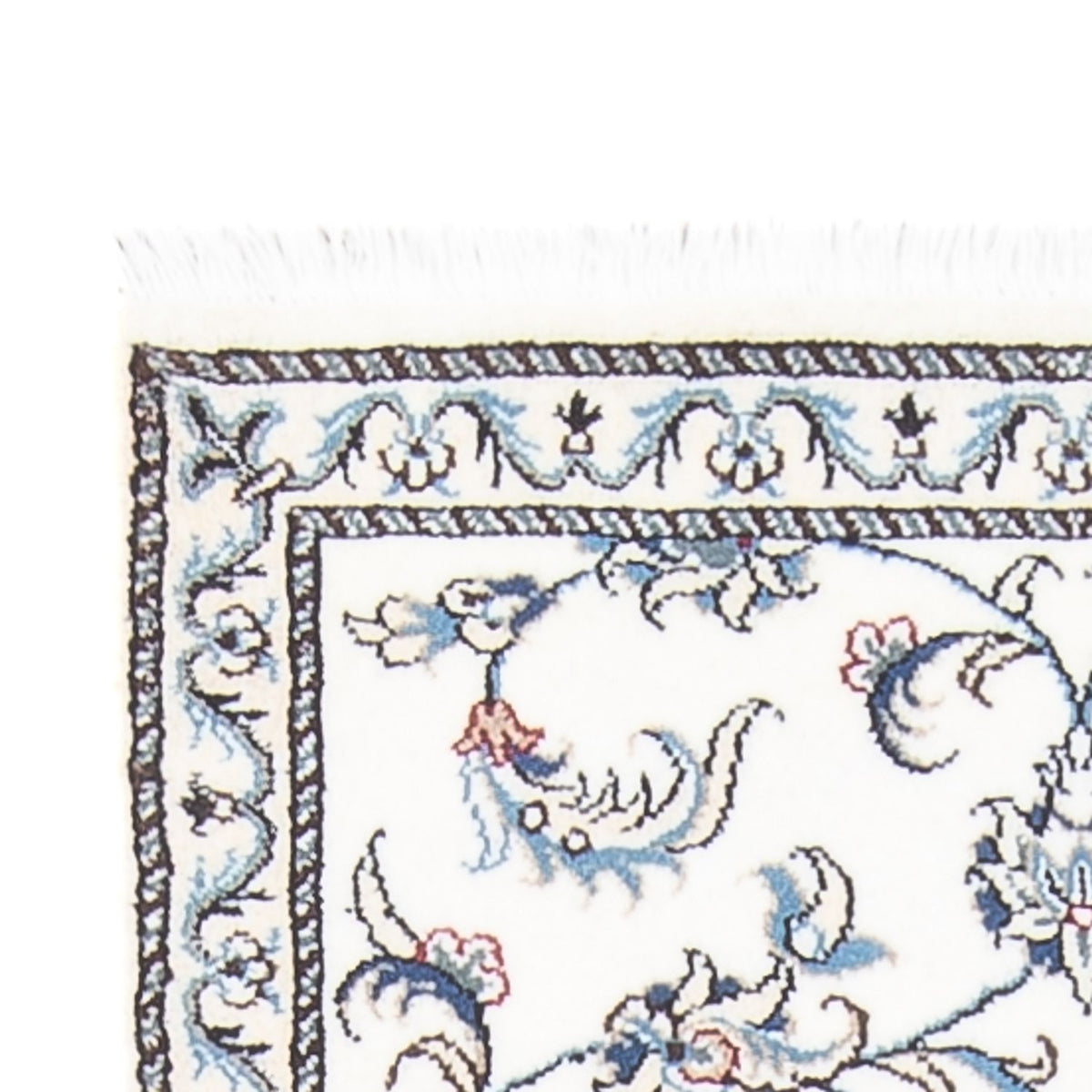 Tapis de couloir Tapis persan - Nain - 197 x 78 cm - argent