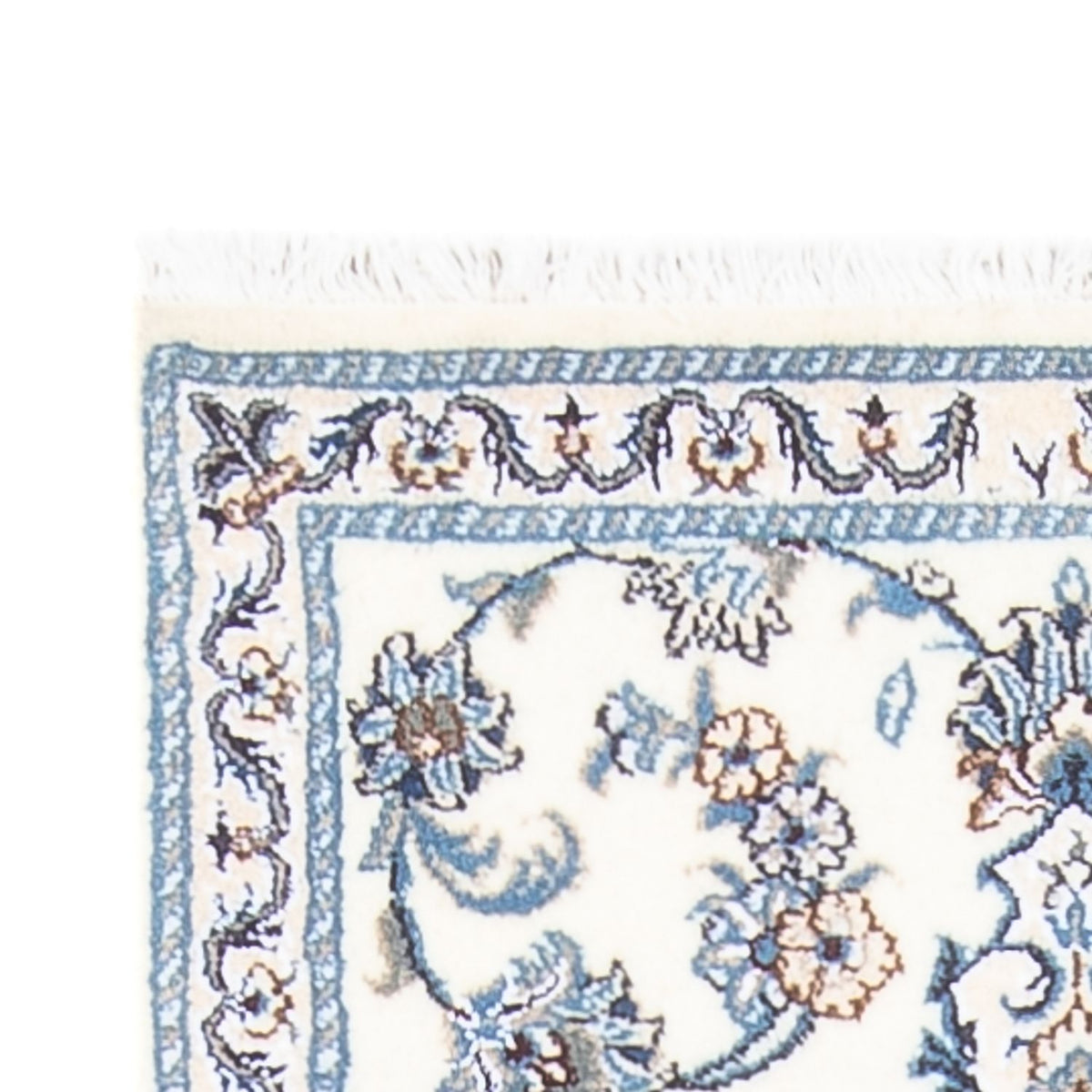 Tapis de couloir Tapis persan - Nain - 204 x 78 cm - argent