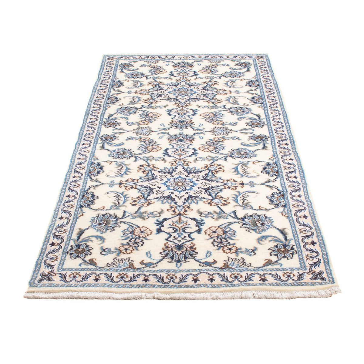 Tapis de couloir Tapis persan - Nain - 204 x 78 cm - argent
