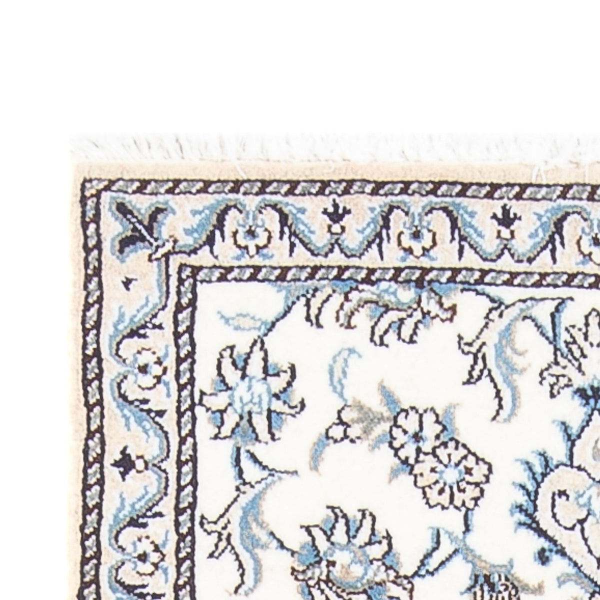 Tapis de couloir Tapis persan - Nain - 198 x 78 cm - argent