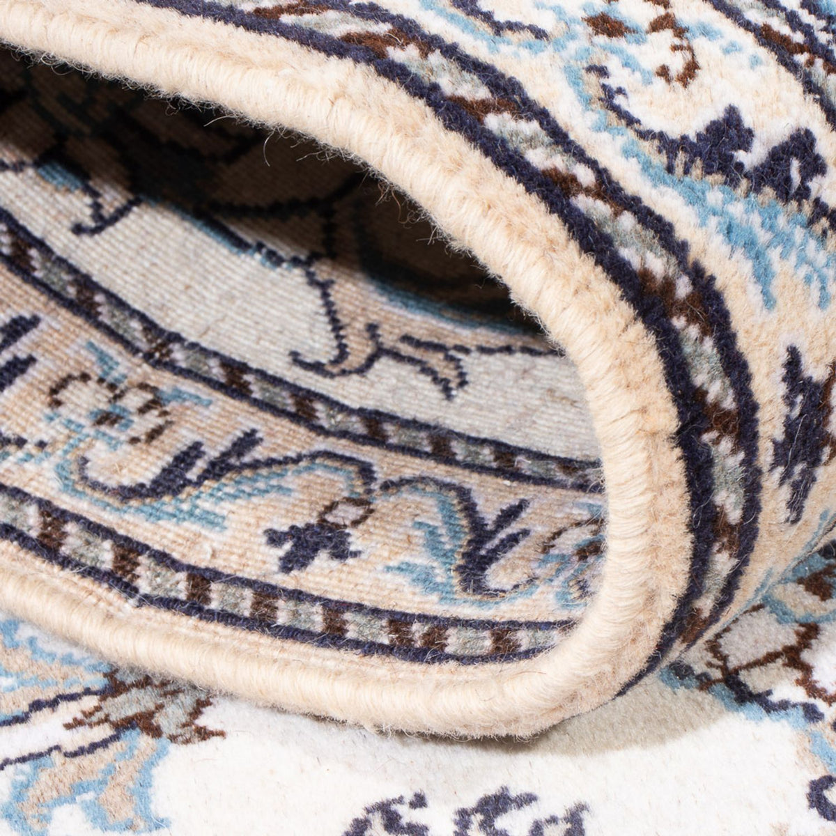 Tapis de couloir Tapis persan - Nain - 198 x 78 cm - argent