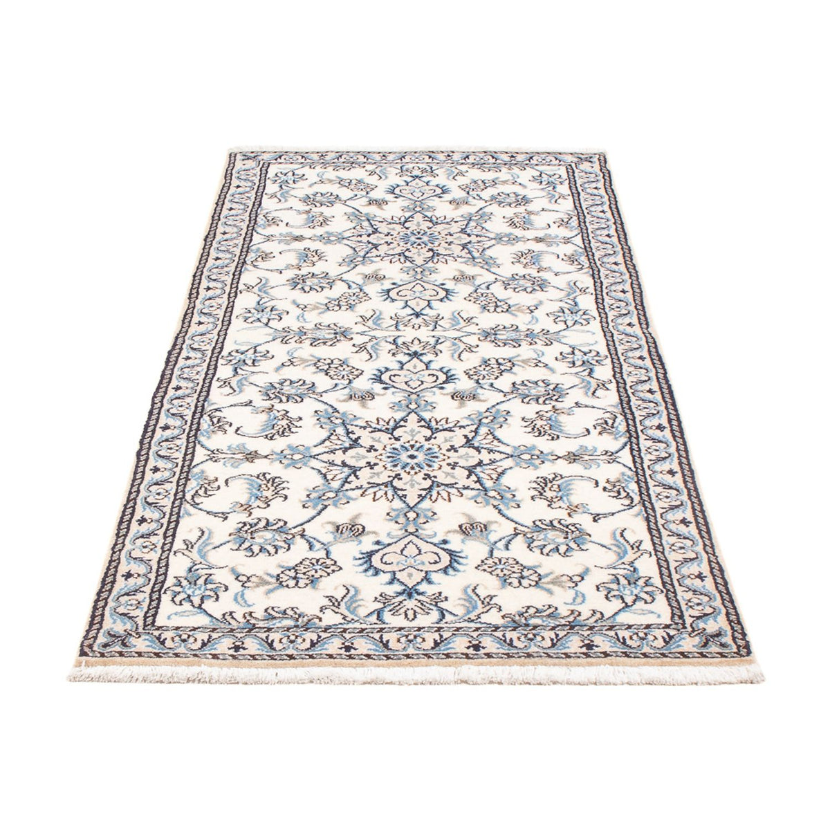 Tapis de couloir Tapis persan - Nain - 198 x 78 cm - argent