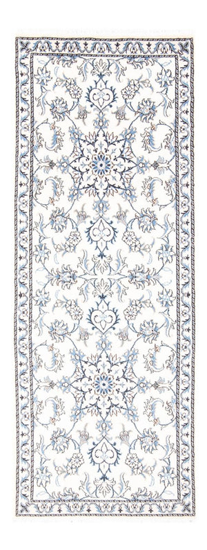 Tapis de couloir Tapis persan - Nain - 200 x 77 cm - argent