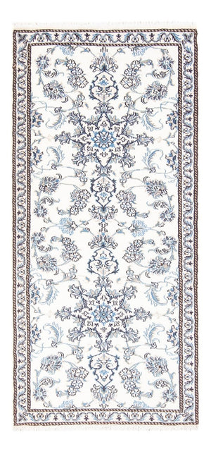 Tapis de couloir Tapis persan - Nain - 188 x 84 cm - argent