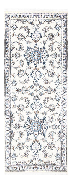 Tapis de couloir Tapis persan - Nain - 197 x 76 cm - argent