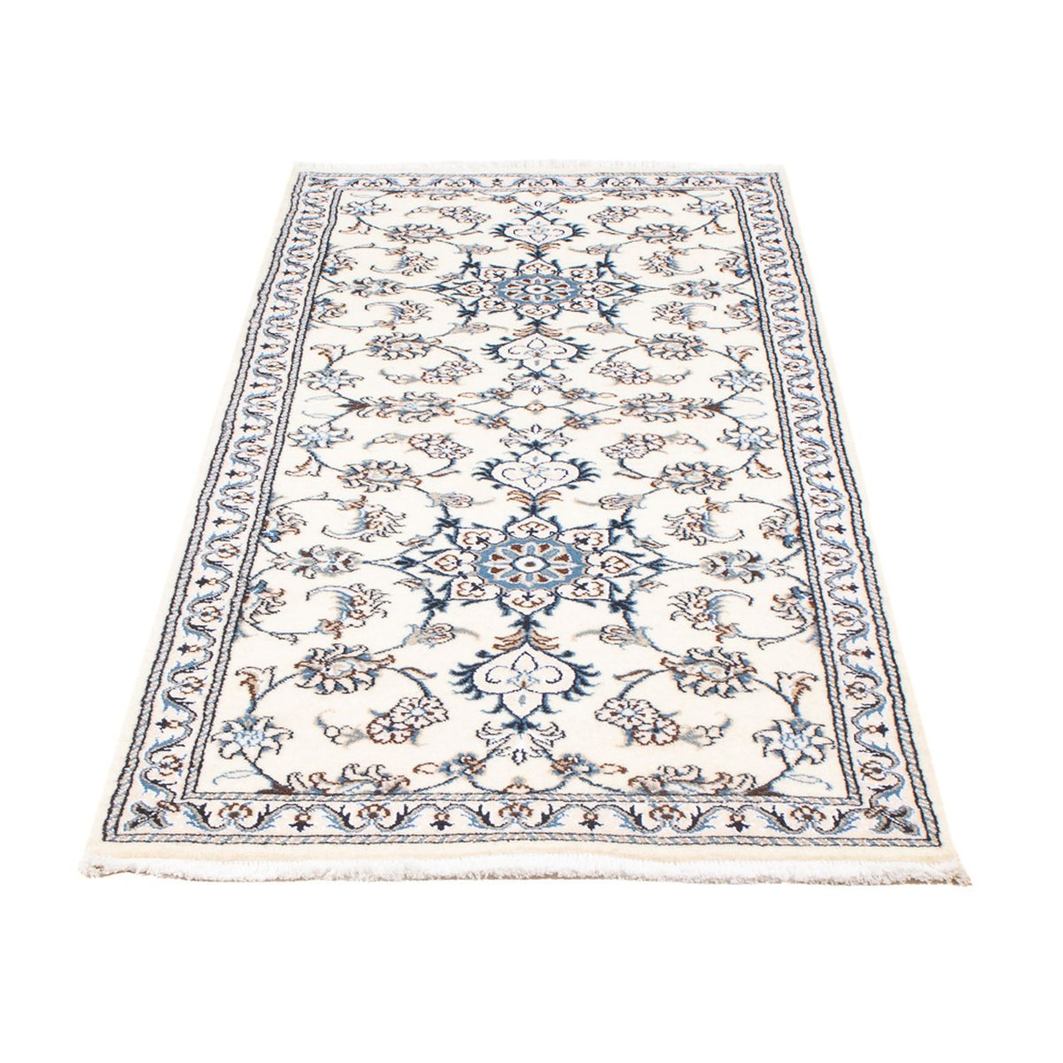 Tapis de couloir Tapis persan - Nain - 197 x 76 cm - argent