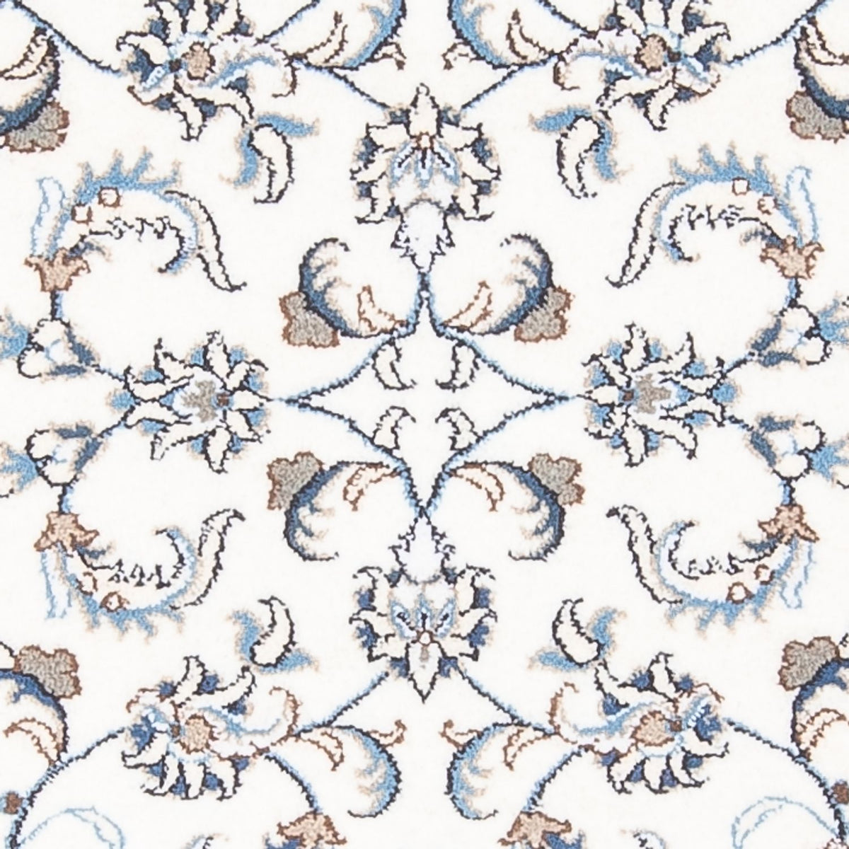 Tapis de couloir Tapis persan - Nain - 200 x 80 cm - argent