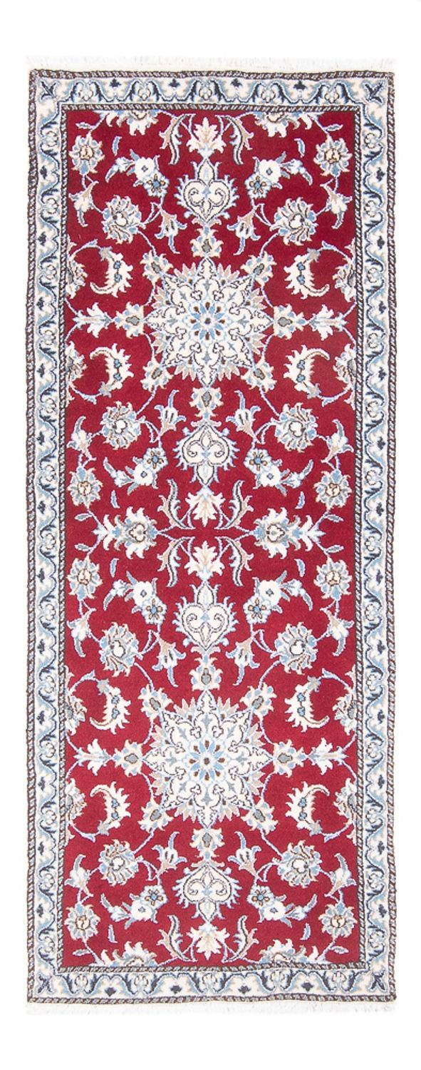 Tapis de couloir Tapis persan - Nain - 196 x 76 cm - rouge
