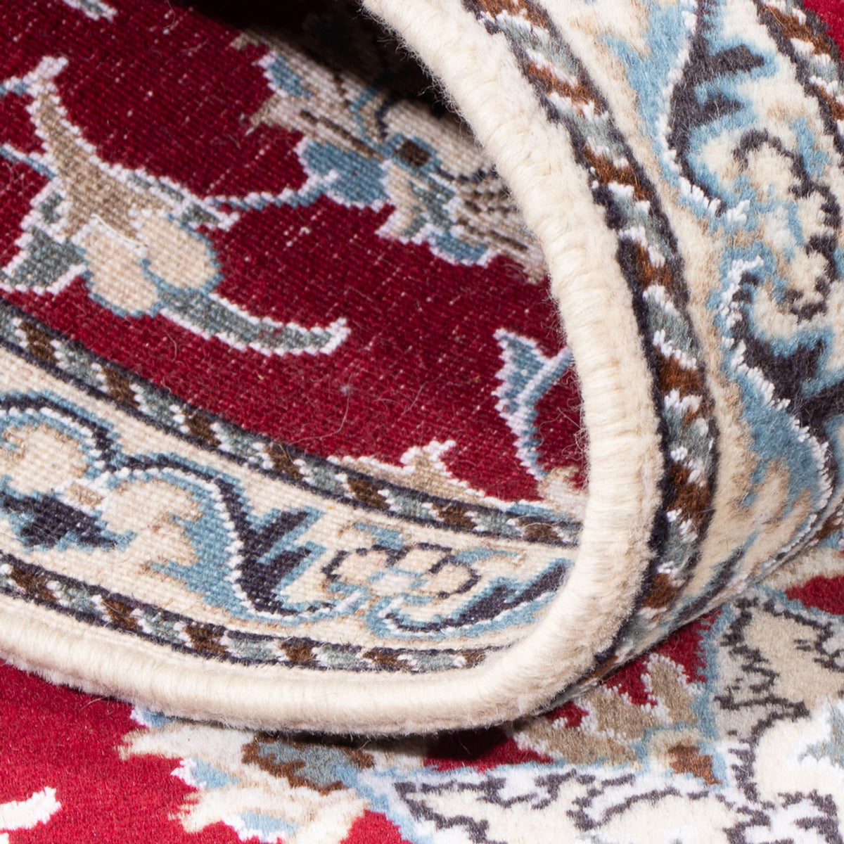 Tapis de couloir Tapis persan - Nain - 196 x 76 cm - rouge