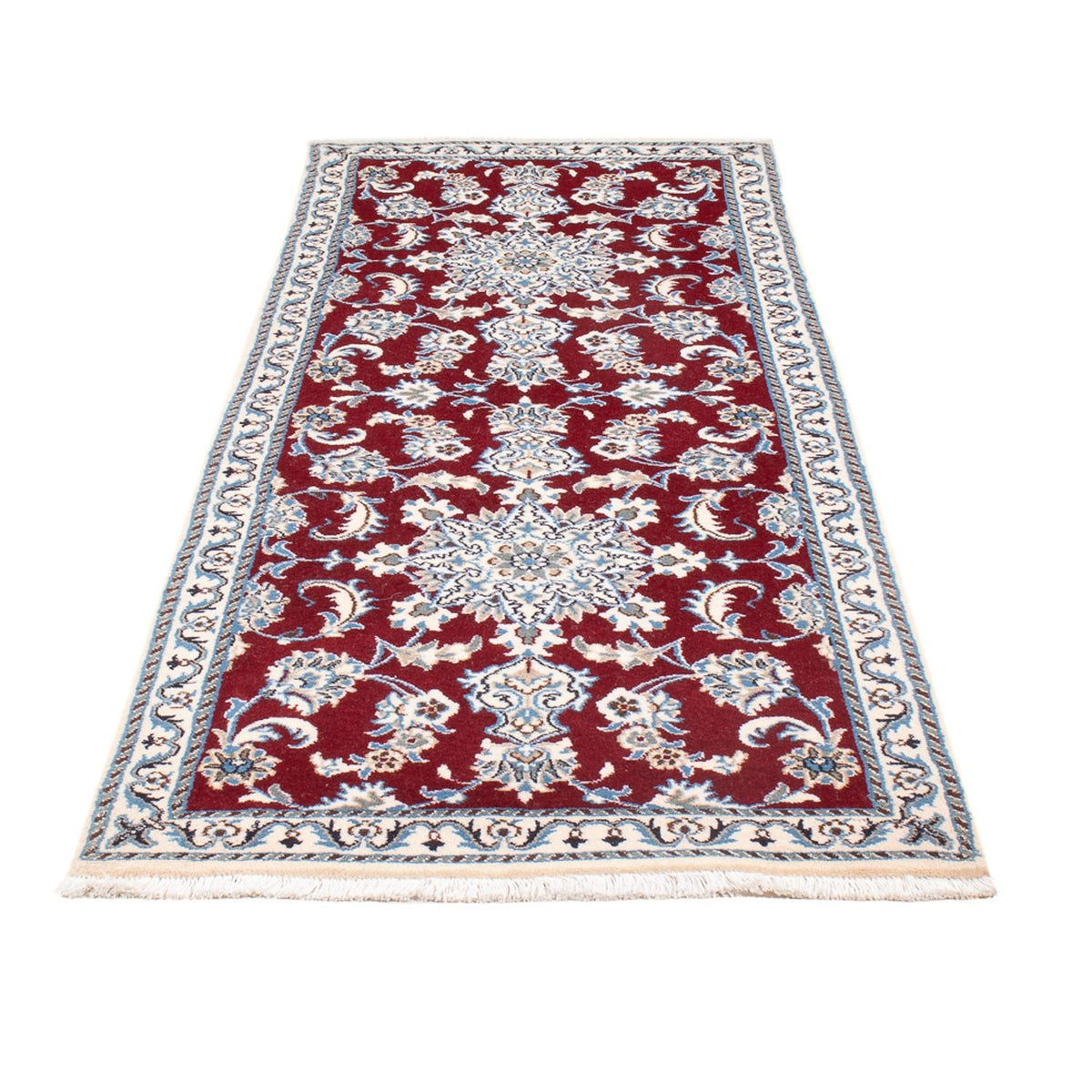 Tapis de couloir Tapis persan - Nain - 206 x 76 cm - rouge