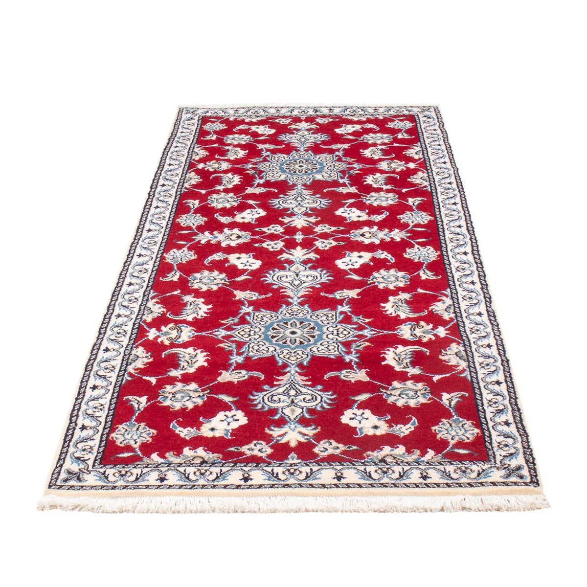 Tapis de couloir Tapis persan - Nain - 200 x 78 cm - rouge