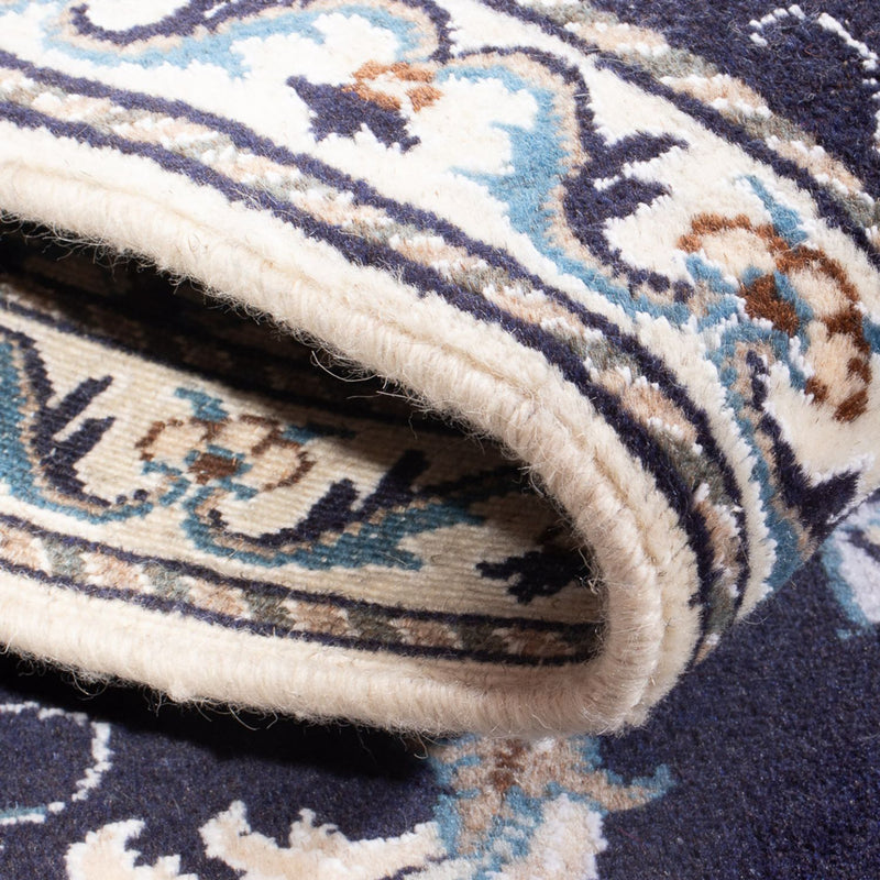 Tapis persan - Nain - 140 x 90 cm - bleu foncé