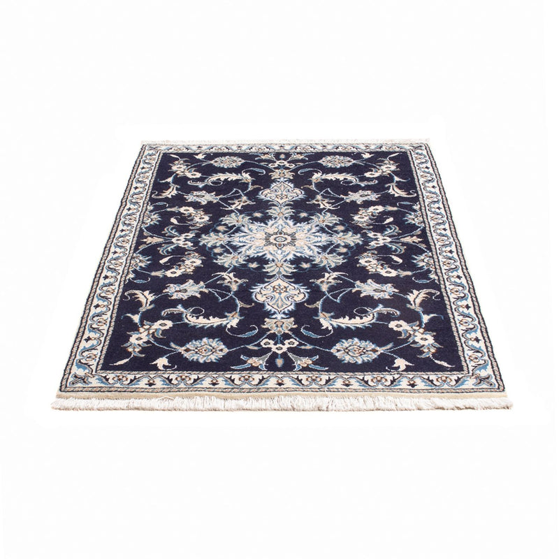 Tapis persan - Nain - 140 x 90 cm - bleu foncé