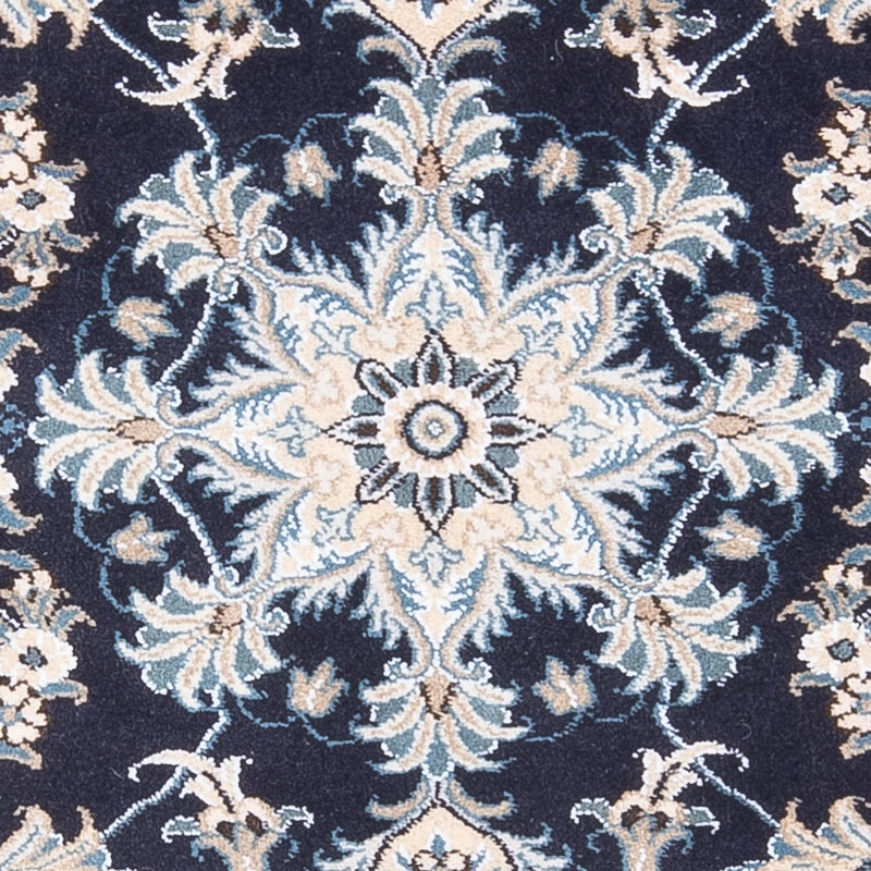 Tapis persan - Nain - 140 x 90 cm - bleu foncé