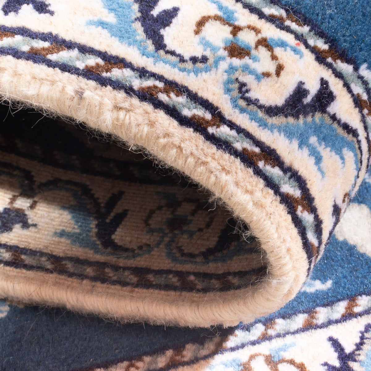 Tapis persan - Nain - 140 x 90 cm - bleu