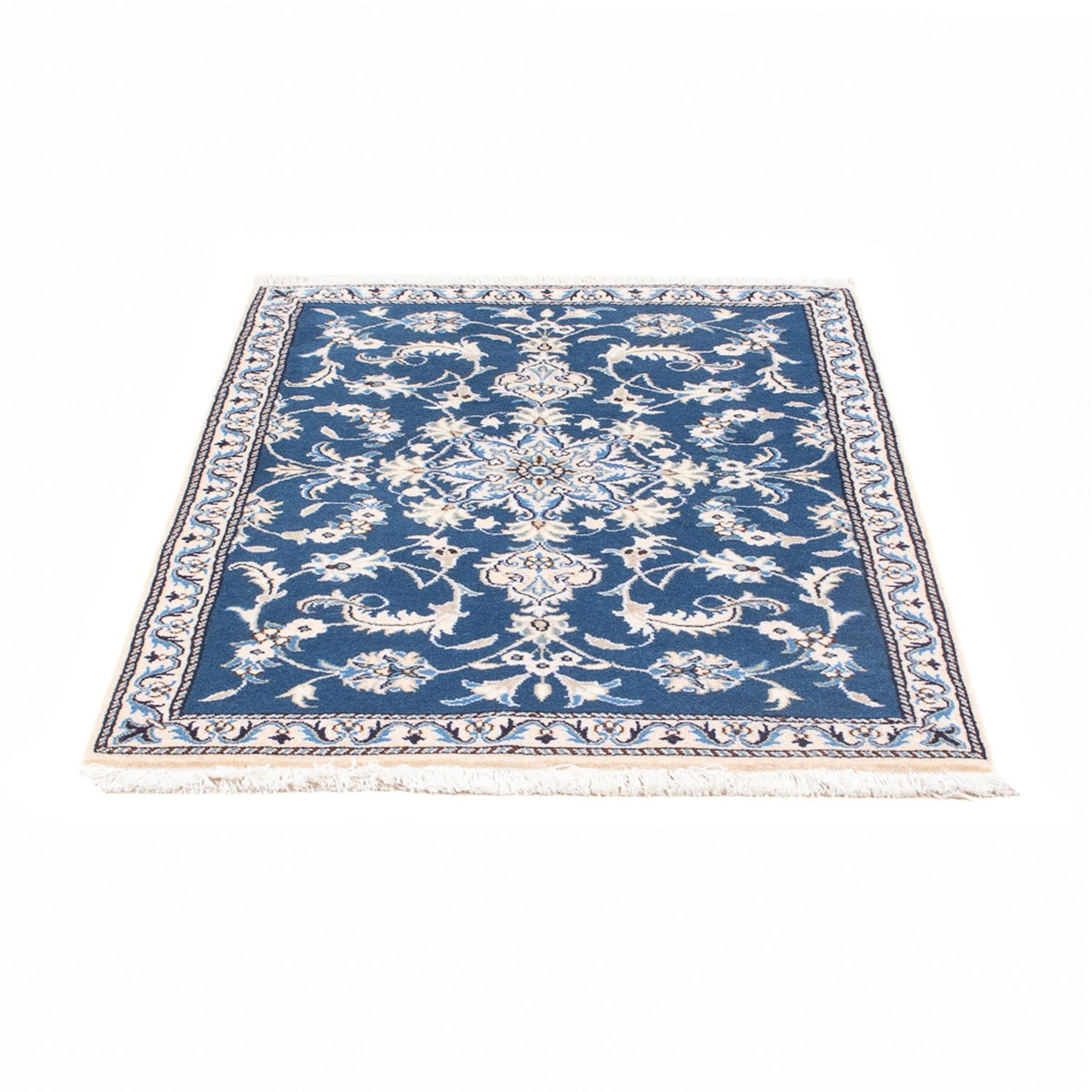 Tapis persan - Nain - 140 x 90 cm - bleu