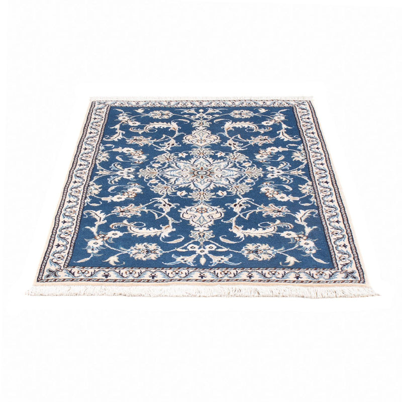 Tapis persan - Nain - 140 x 90 cm - bleu