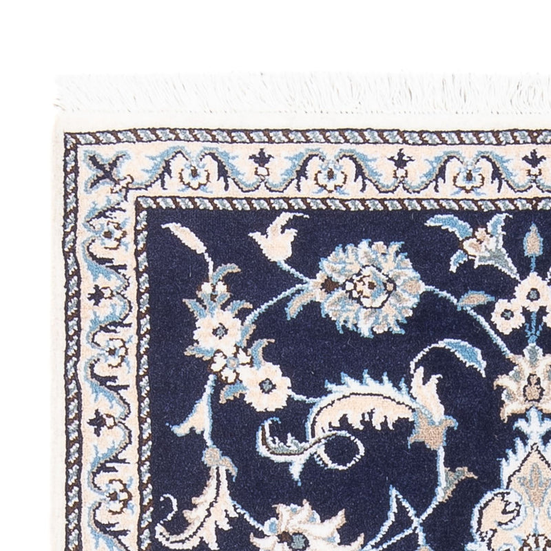 Tapis persan - Nain - 140 x 90 cm - bleu foncé