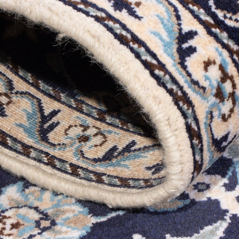 Tapis persan - Nain - 140 x 90 cm - bleu foncé