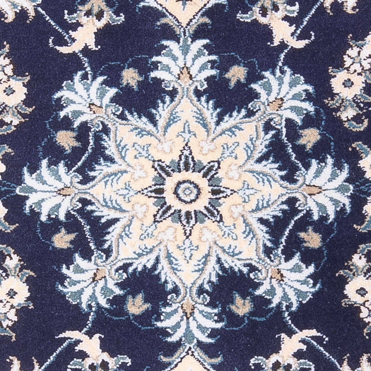 Tapis persan - Nain - 140 x 90 cm - bleu foncé