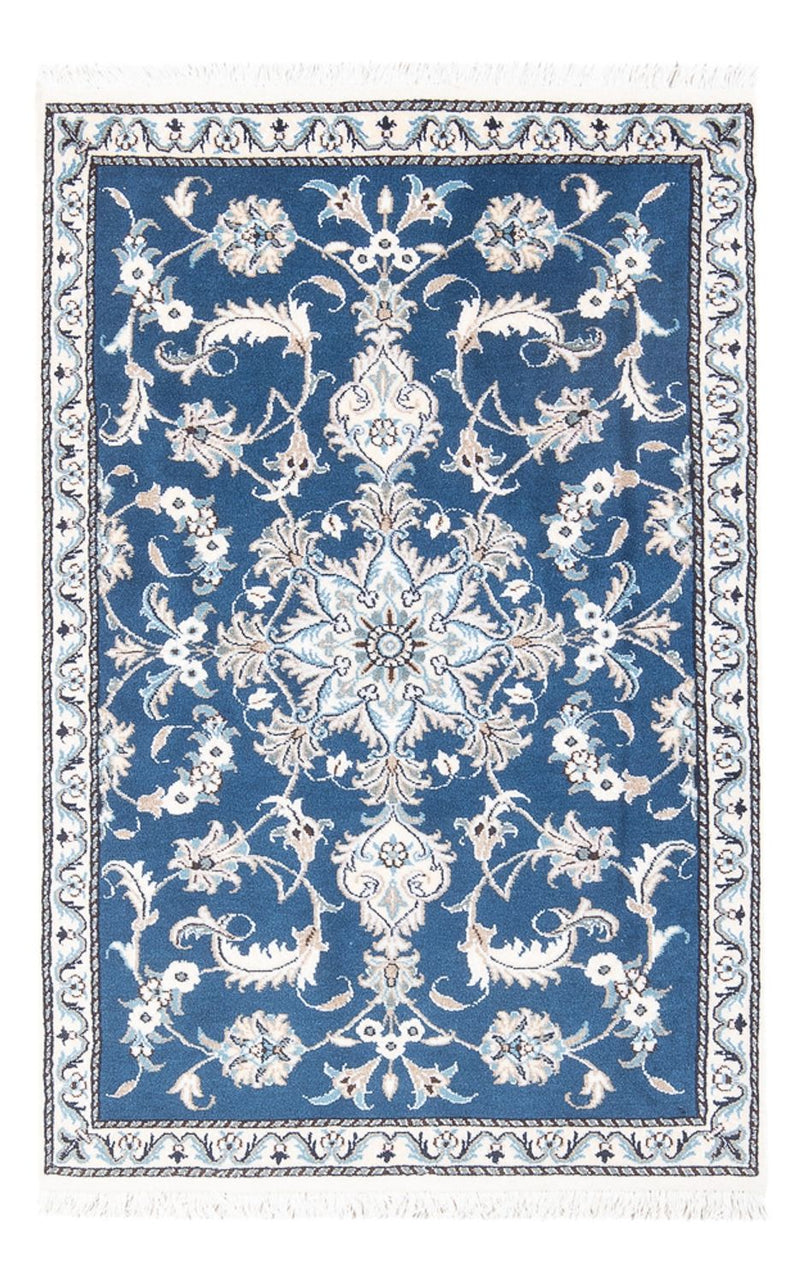 Tapis persan - Nain - 140 x 90 cm - bleu