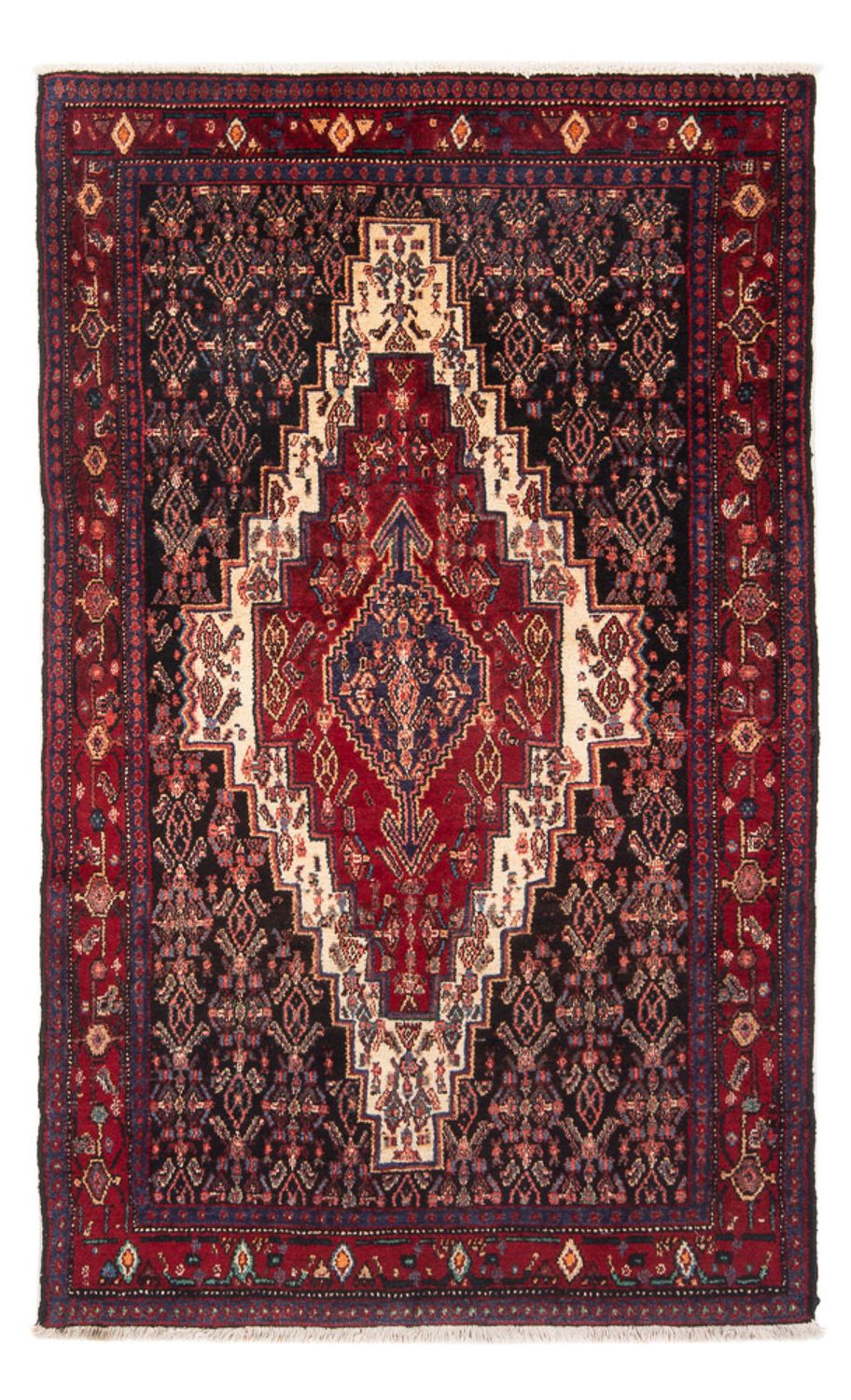 Tapis persan - Classique - 188 x 123 cm - bleu foncé