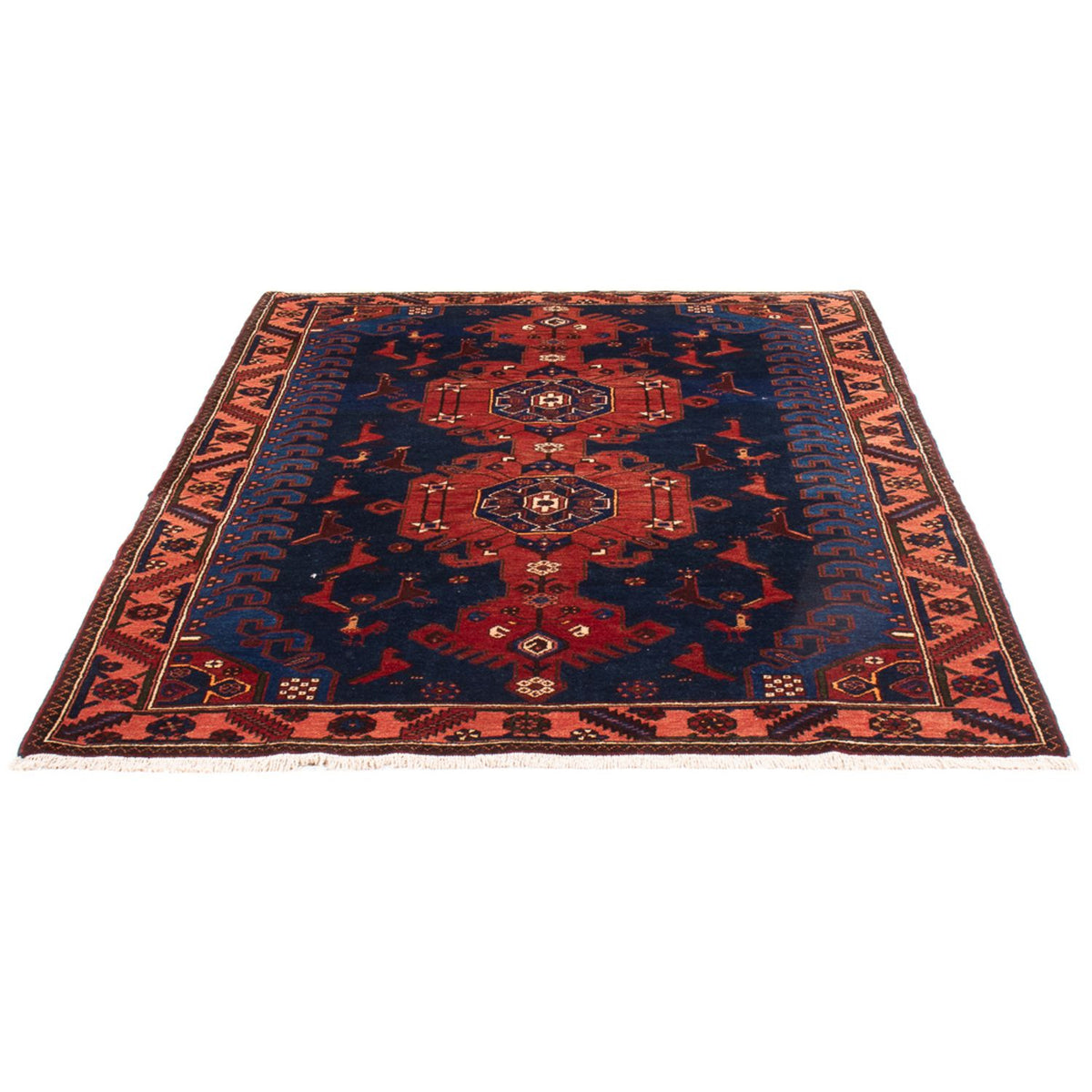 Tapis persan - Nomadic - 197 x 136 cm - bleu