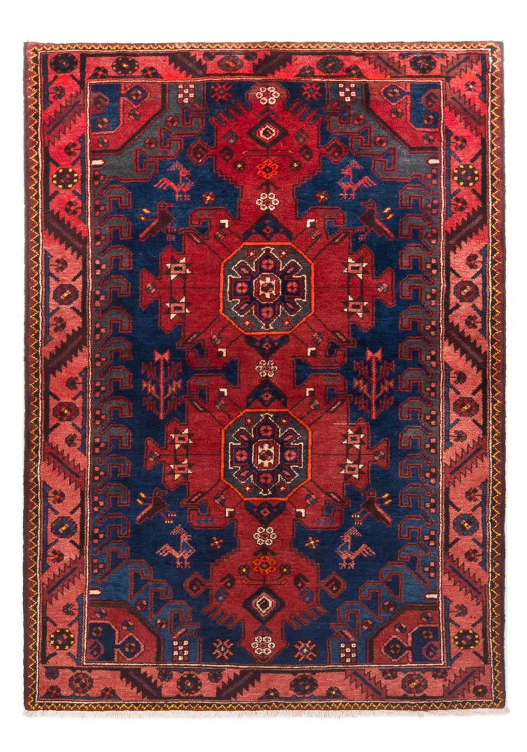 Tapis persan - Nomadic - 196 x 136 cm - bleu