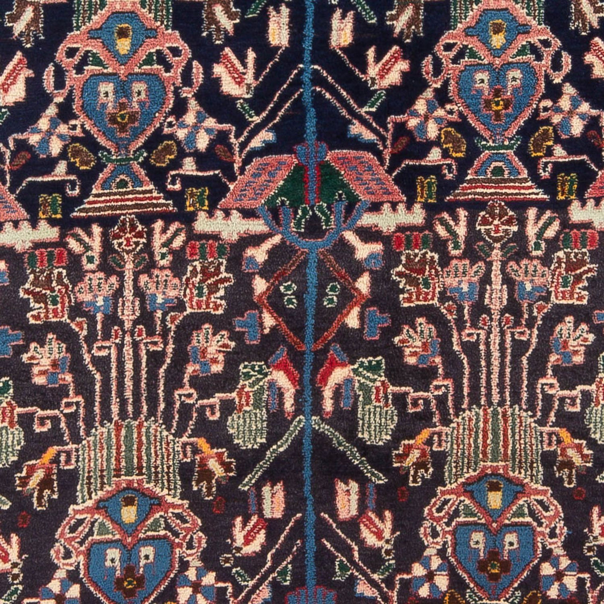 Tapis persan - Nomadic - 210 x 148 cm - bleu foncé