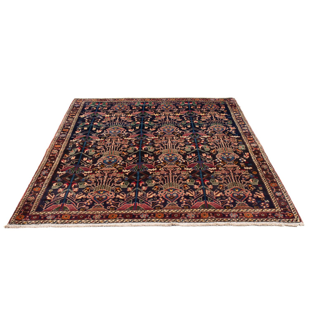Tapis persan - Nomadic - 210 x 148 cm - bleu foncé