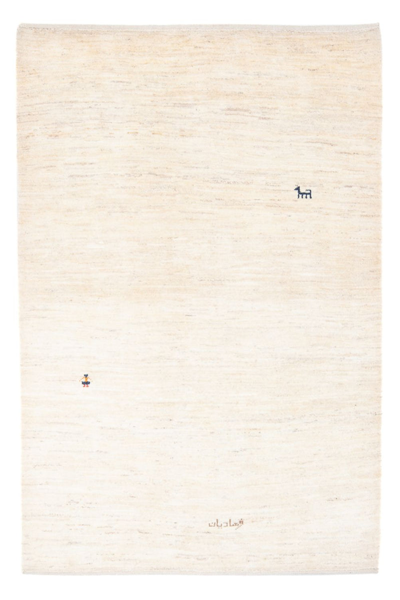 Tapis Gabbeh - Persan - 176 x 120 cm - blanc