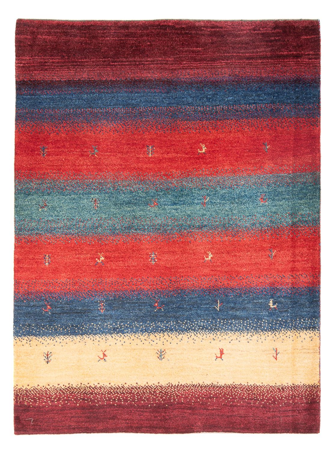 Tapis Gabbeh - Persan - 163 x 120 cm - multicolore