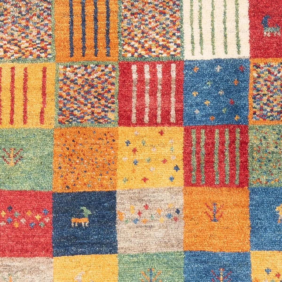 Tapis Gabbeh - Persan - 146 x 101 cm - multicolore