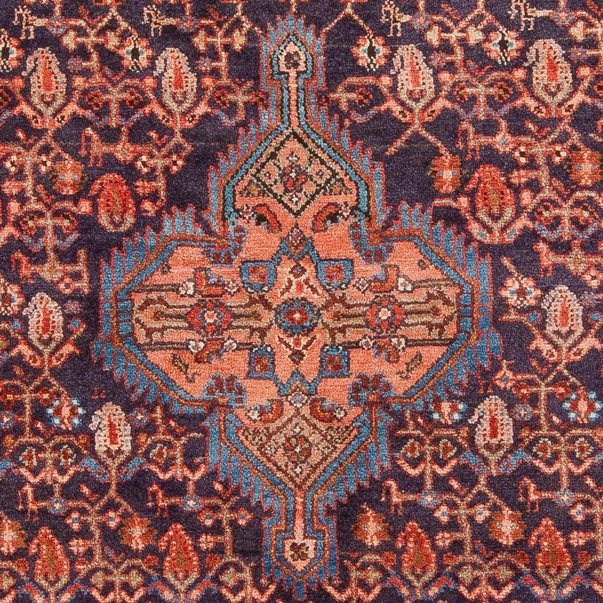 Tapis persan - Nomadic - 215 x 132 cm - bleu foncé