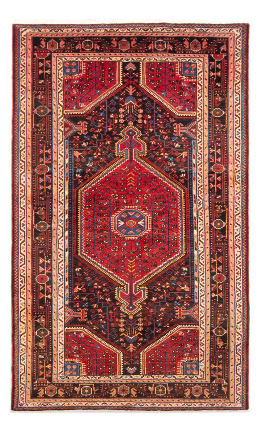 Tapis persan - Nomadic - 236 x 137 cm - bleu foncé